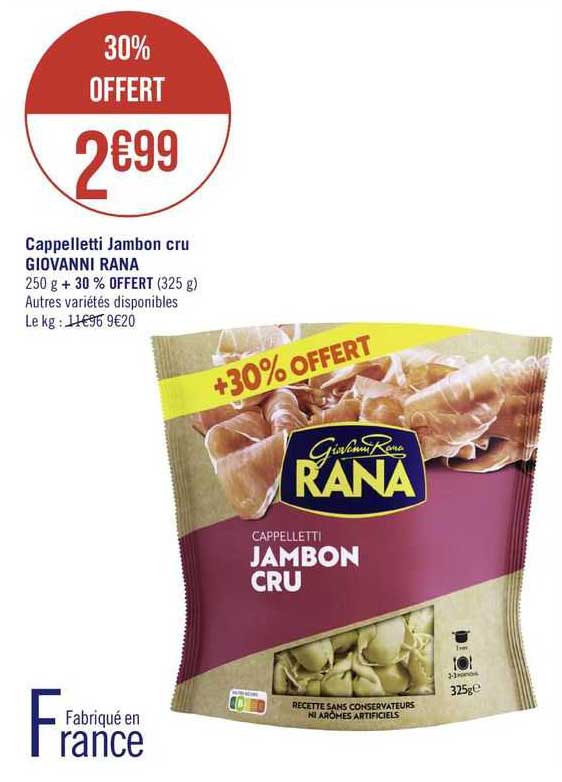 cappelletti jambon cru giovanni rana