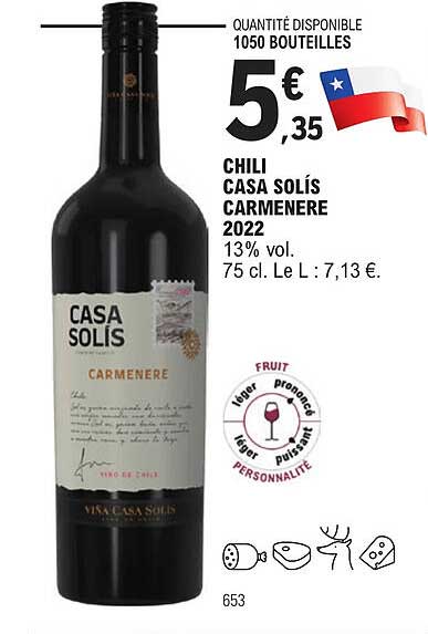 chili casa solís carmenere 2022