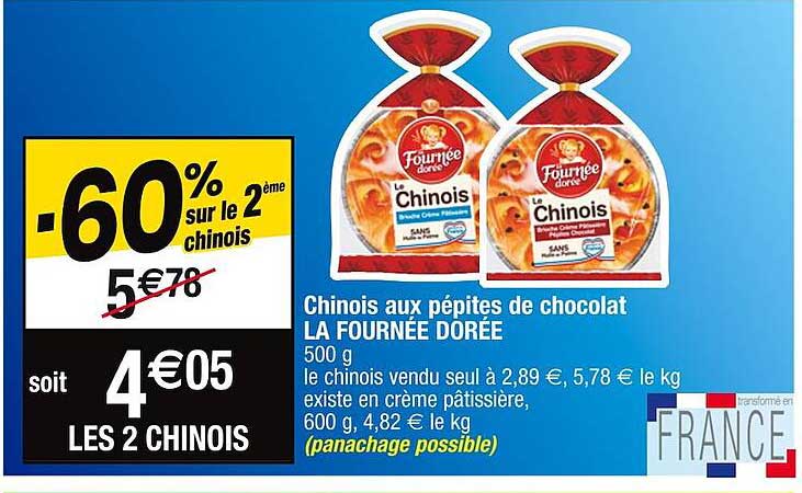 Chinois Aux Pépites De Chocolat La Fournée Dorée