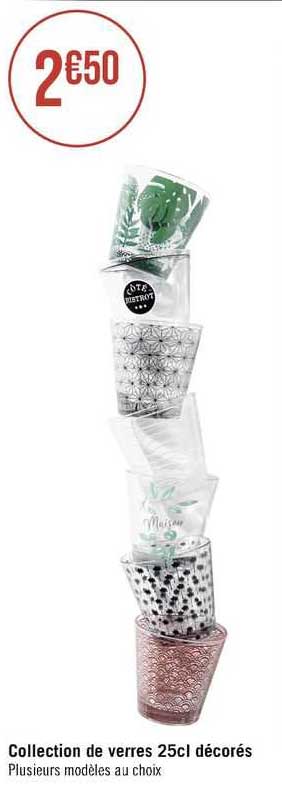 Collection De Verre 25 Cl Décorés