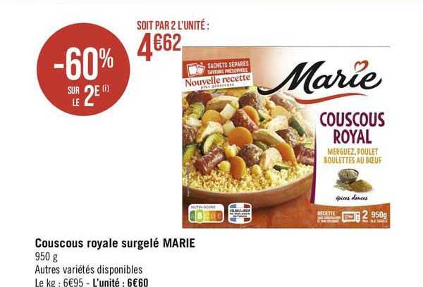 Couscous Royale Surgelé Marie