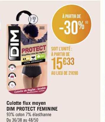 culotte flux moyen dim protect féminine