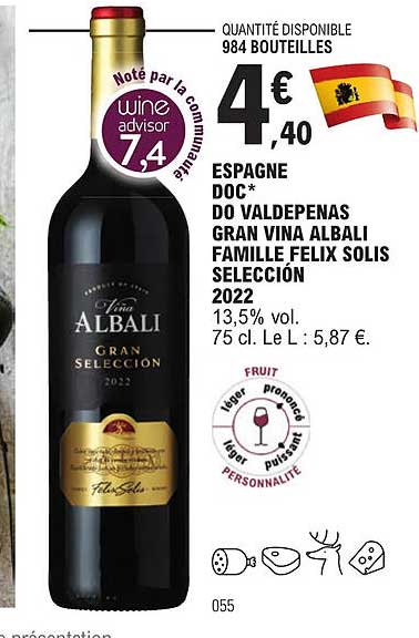 doc do valdepenas gran vina albali famille felix solis selección 2022