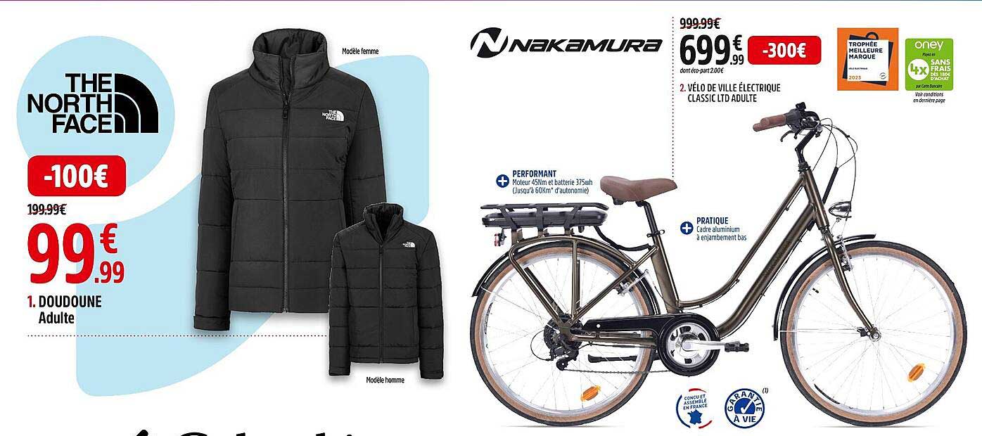 doudoune adulte the north face, vélo de ville électrique classic ltd adulte nakamura