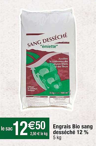 engrais bio sang desséché 12%