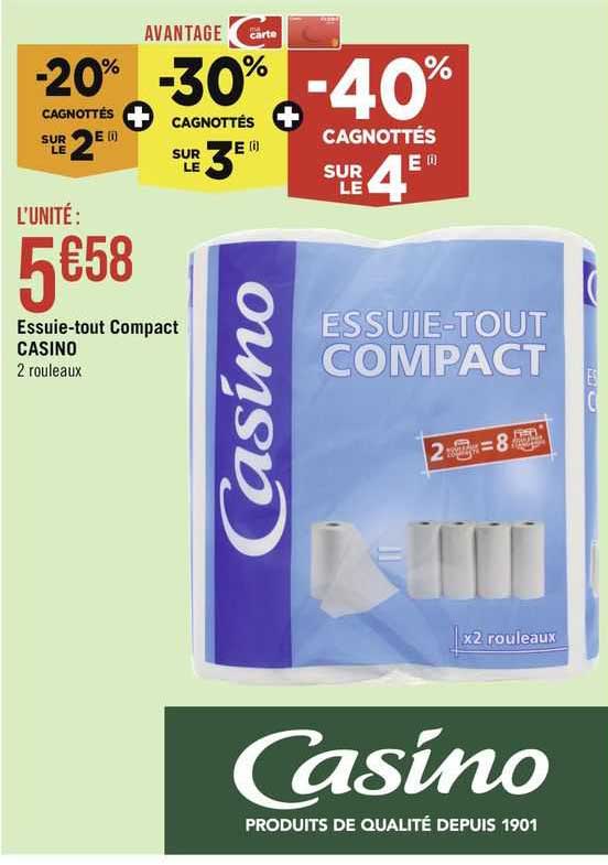essuie-tout compact casino