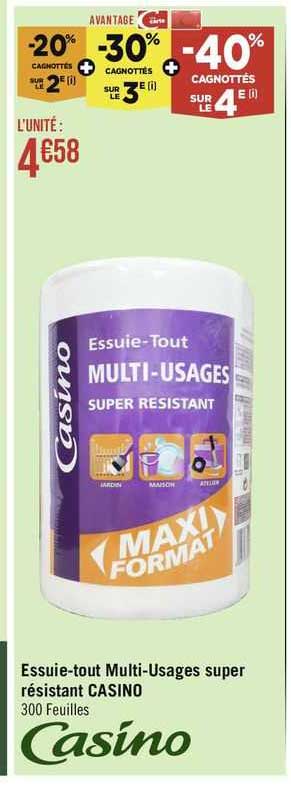 essuie-tout multi-usages super résistant casino