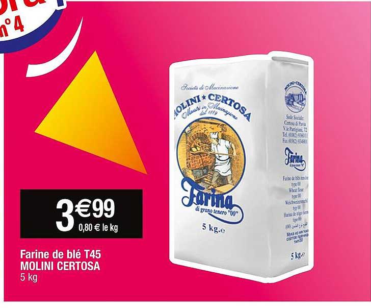 farine de blé t45 molini certosa