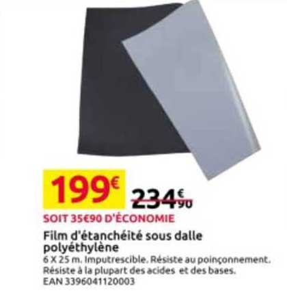 film d'étanchéité sous dalle polyéthylène