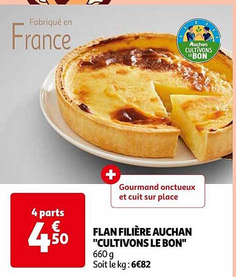 Flan Filière Auchan "cultivons Le Bon"