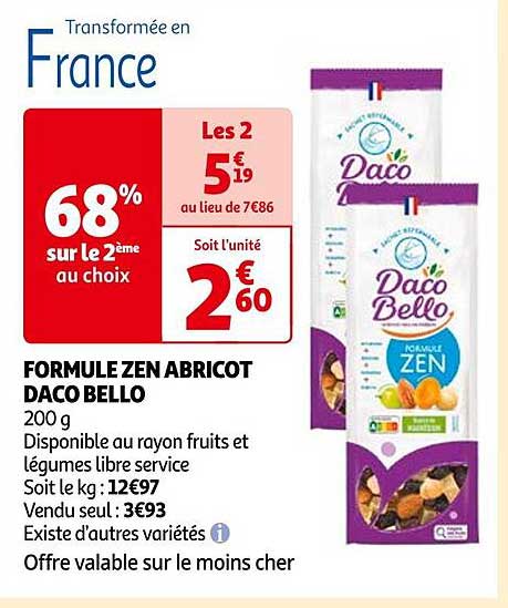 formule zen abricot daco bello