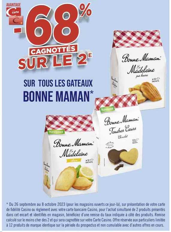 gâteaux bonne maman