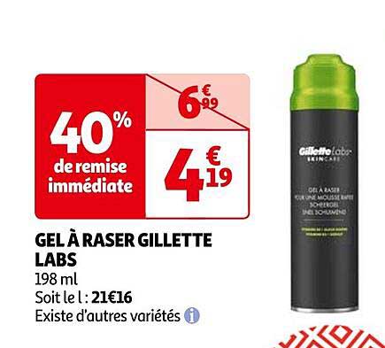 gel à raser gillette labs