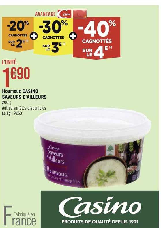houmous casino saveurs d'ailleurs