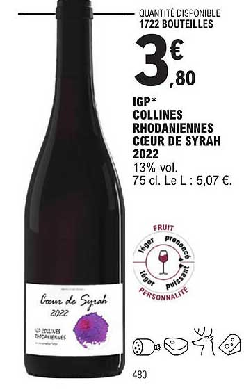 igp collines rhodaniennes cœur de syrah 2022