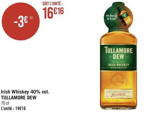 irish whiskey 40% vol. tullamore dew