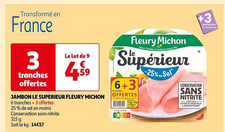 Jambon Le Supérieur Fleury Michon