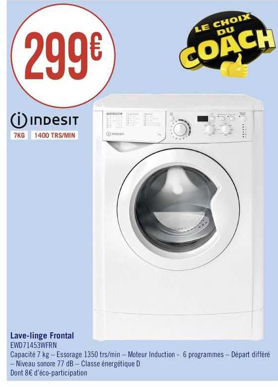lave-linge frontal indesit