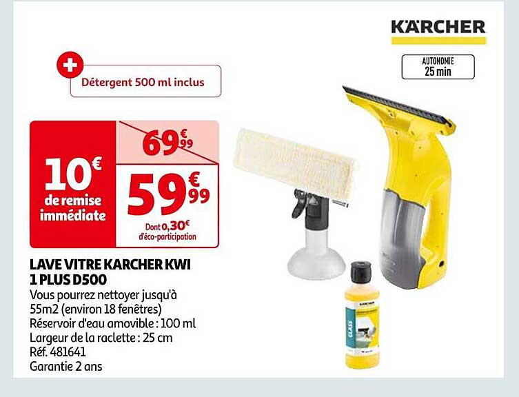 lave vitre kärcher kwi 1 plus d500