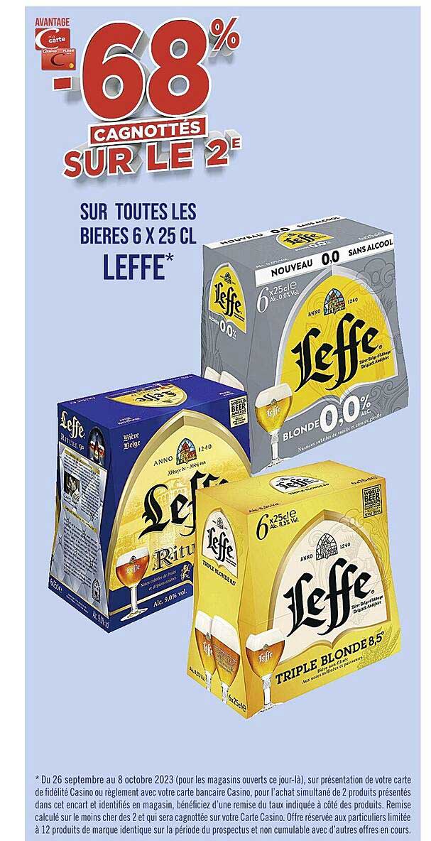 les bières 6 x 25cl leffe