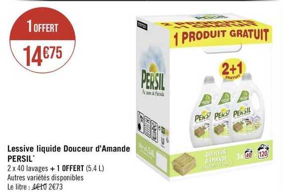 Lessive Liquide Douceur D'amande Persil