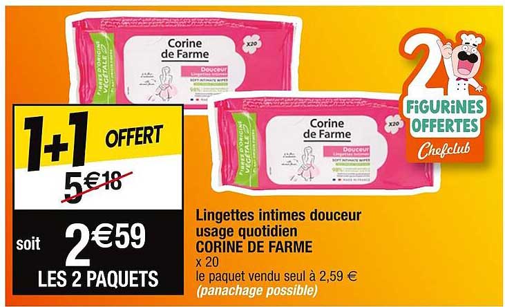 lingettes intimes douceur usage quotidien corine de farme
