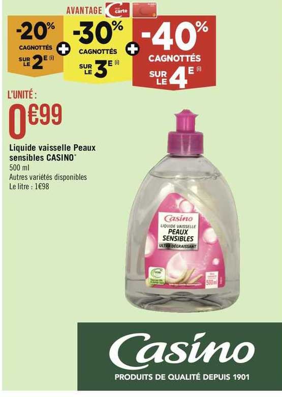 liquide vaisselle peaux sensibles casino