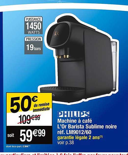machine à café l'or barista sublime noire lm9012/60 philips