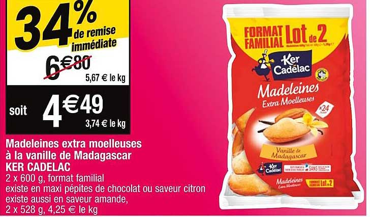 madeleines extra moelleuses à la vanille de madagascar ker cadelac