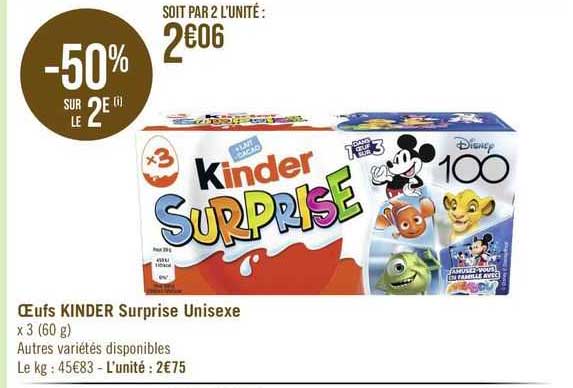 œufs kinder surprise unisexe