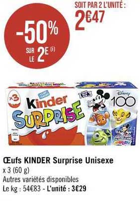 œufs kinder surprise unisexe