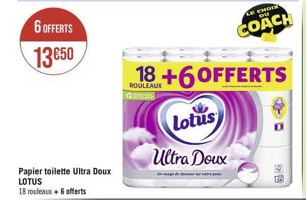 Papier Toilette Ultra Doux Lotus