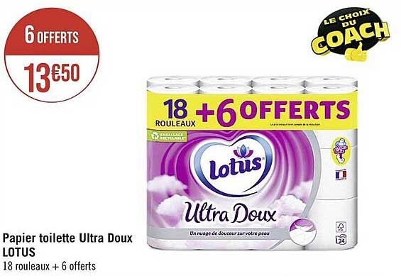 Papier Toilette Ultra Doux Lotus