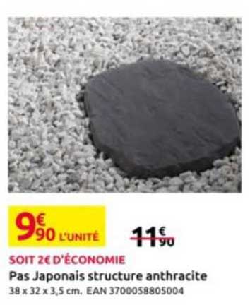 pas japonais structure anthracite