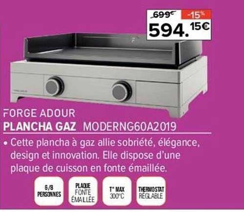 plancha gaz forge adour