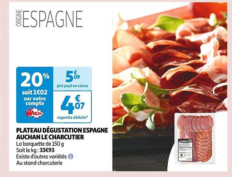 Plateau Dégustation Espagne Auchan Le Charcutier