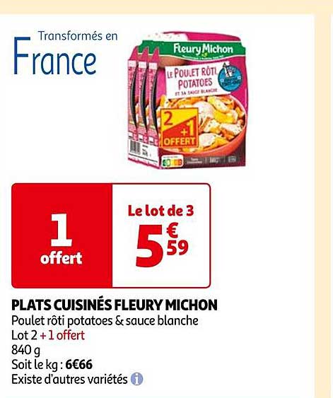 Plats Cuisinés Fleury Michon