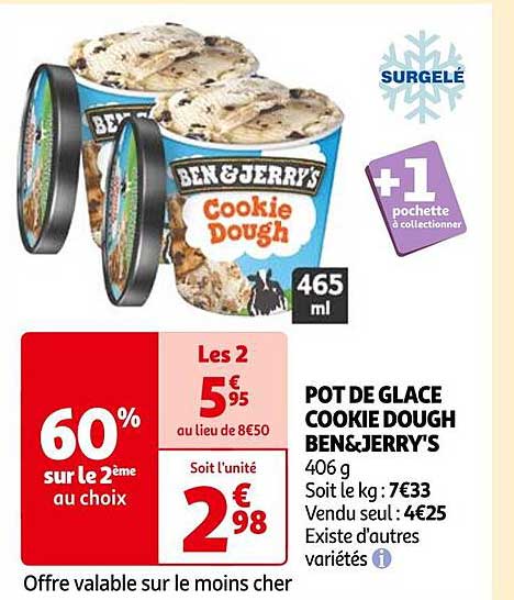 pot de glace cookie dough ben&jerry's