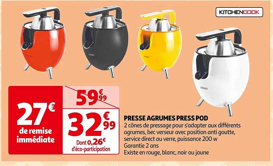 presse agrumes press pod kitchencook