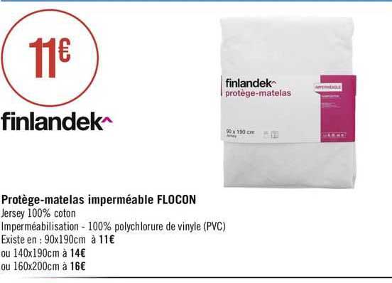 protège-matelas imperméable flocon finlandek^