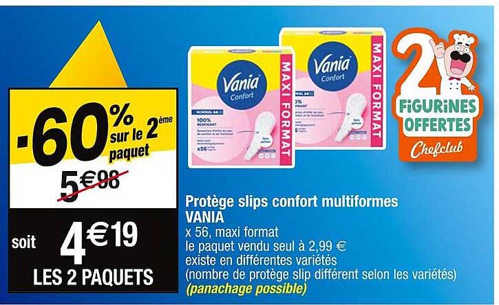 protège slips confort multiformes vania