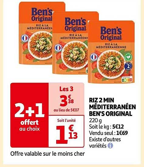 riz 2 min méditerranéen ben's original