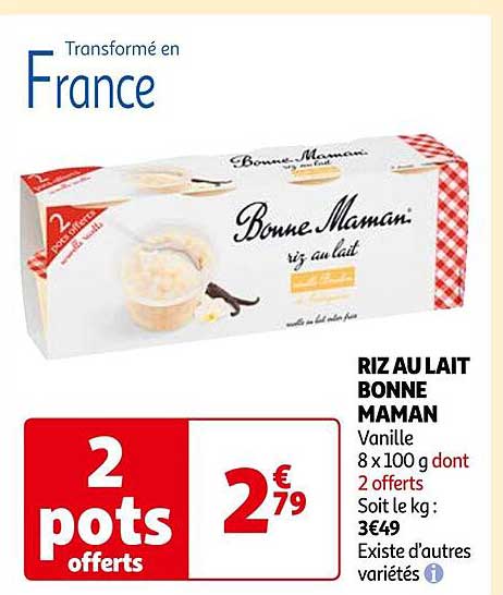 riz au lait bonne maman