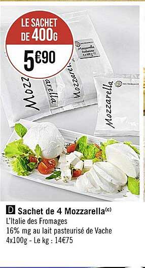 Sachet De 4 Mozzarella