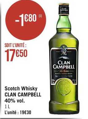 scotch whisky clan campbell 40% vol.