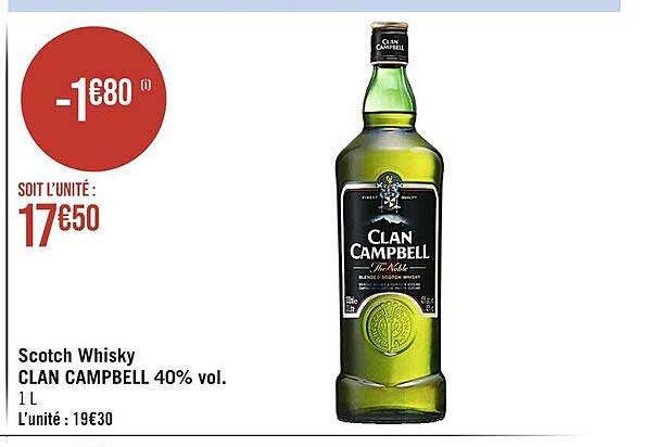 scotch whisky clan campbell 40% vol.