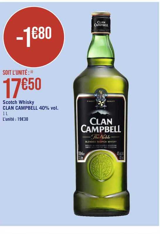 scotch whisky clan campbell 40% vol.