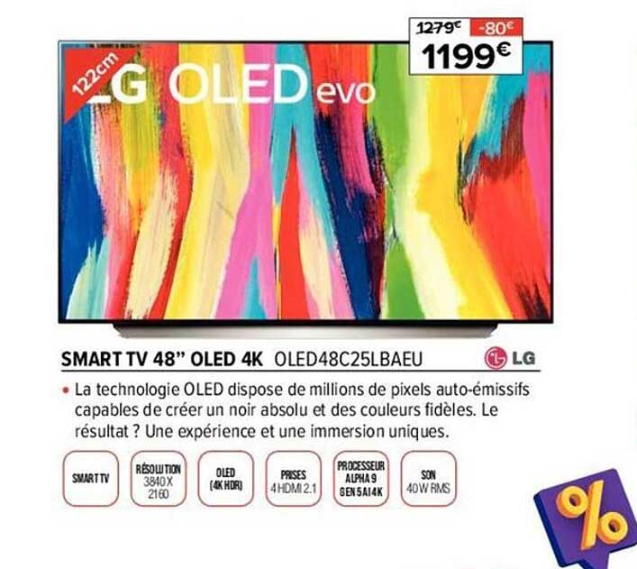 smart tv 48" oled 4k lg