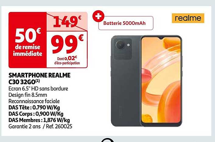 smartphone realme c30 32go
