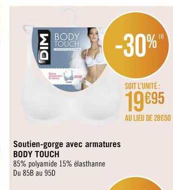 soutien-gorge avec armatures body touch